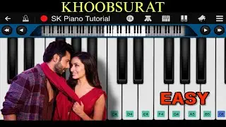 Khoobsurat - Stree 2 | 100% PIANO TUTORIAL on Perfect Piano App