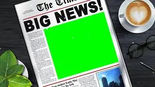 News Green Screen - Newspaper Frame - Copyright free