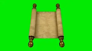 Parchment Scroll Rolling Out Green Screen Background || Parchment Scroll Rolling