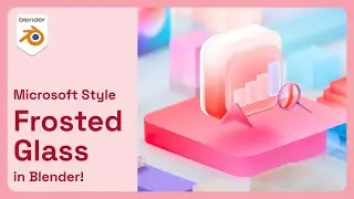 Make Microsoft Frosted Glass Style Renders in Blender! Quick Tutorial