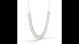 Multi Gemstone Diamond Gold Necklace Turntable Animation