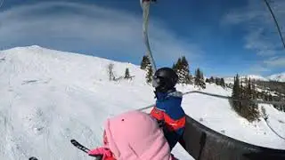 360 Sunshine ski resort view on the Chair / Can In Canada