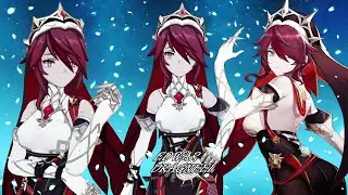 Rosaria - Todos sus Diálogos |Historia| Voz en Japonés. (Genshin Impact Español)