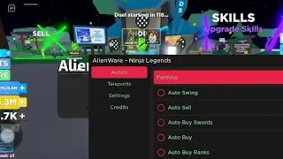 Ninja Legends Script Auto Farm, Auto Sell, Auto Buy & more | AlienWare (Script in Description)