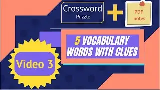 Vocabulary Puzzle 3 - English | #Vocabulary_puzzle