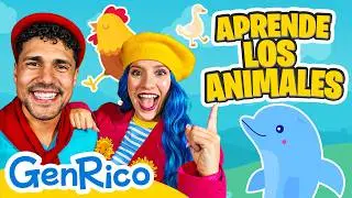 Aprende Los Animales y sus Sonidos con PK y Leo | GenRico Kids