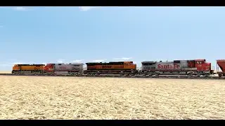 Trainz 2019 70+ mph High Speed BNSF in the Desert 3