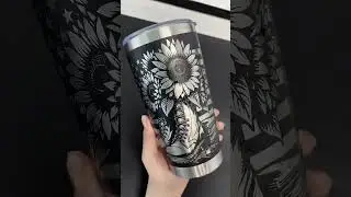 The ComMarker Omni 1 UV Laser Engraver easily removes the coating on tumblers.