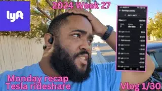 Lyft rideshare in LA Monday week 27