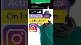 Turn Off Active Status on Instagram ✅ | #shorts