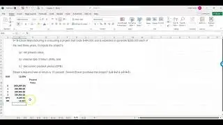 Chapter 9 Problem 19 CFIN7 Excel