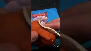 Making the front of the body, adding raw clay to baked clay, the Fox skin from FallGuys #clayart