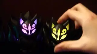 LED Kitsune tealight holders - Black version