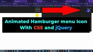 Create Animated Hamburger menu icon with Simple CSS and jQuery || 2021 Latest tricks