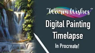 Digital Painting Waterfall Process “Warm Wishes”