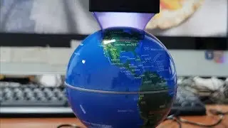 Earth water land globe moving around the magnet product