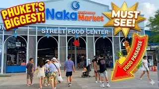 4K HDR | Phuket’s Largest Night Market: Naka Weekend Market Walking Tour [ASMR] 