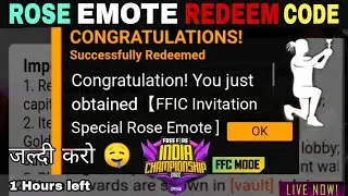 Free Fire Redeem Code Today 20 February | Rose Emote Redeem Code | FF Redeem Code Today