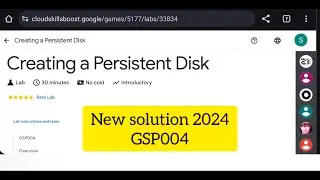 Creating a Persistent Disk 