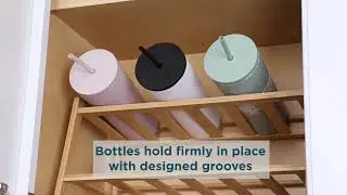 Honey-Can-Do Bamboo Water Bottle & Tumbler Rack
