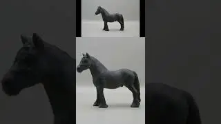 Painting a black appaloosa pony! ~ Schleich Repaint