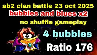 Angry birds 2 clan battle 23 oct 2025 no shuffle gameplay 4 bubbles Ratio 176 