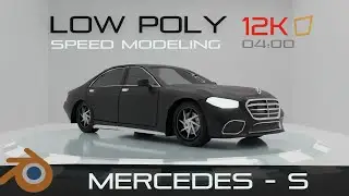 Modeling low poly car in Blender ❗️ Mercedes S - Class