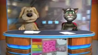 Talking Tom and Ben news nyan cat caught on tape