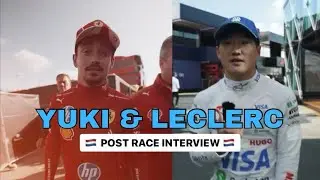 F1’s Yuki Tsunoda & Charles Leclerc Post Race F1 Interview At The Dutch GP