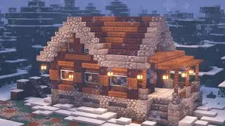Minecraft | How to Build a Simple Winter Cabin