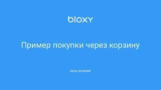 Bloxy.ru – Пример покупки через корзину