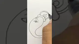 How to Draw Lord Ganesh with S Latter easily / How to Turn S into Ganesh Chaturthi Drawing easy