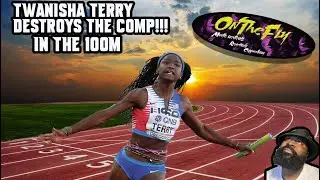 Twanisha Terry wipes the floor in the 100m competition