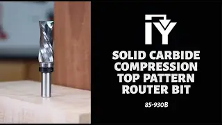 Solid Carbide Spiral Compression Router Bit w/ Top Bearing For Pattern Making