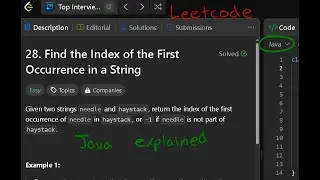 LeetCode: Find the Index of the First Occurrence in a String JAVA || Strings, charAt, string length