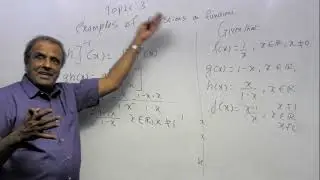 VIDEO - 17: Topic 3: ALGEBRA: EXAMPLES ON FUNCTIONS