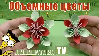 Как сделать цветы из бумаги своими руками - Лилипутики ТВ #оригами