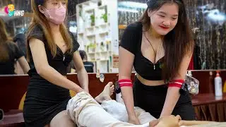 ASMR - She is the QUEEN of massage here - Amazing full body massage skill by two girls