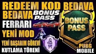 🎁 FREE BONUS PASS! REDEEM CODE 🚗 FERRARI | NEW ACHIEVEMENT MISSION! | PMGC 2025 | PUBG MOBILE 4.2...