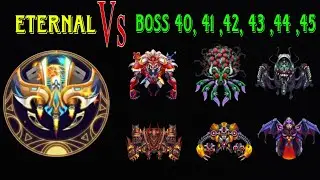 Space shooter Eternal vs Boss 40,41,42,43,44,45 - Bắn ruồi Á Thần vs boss 40-45