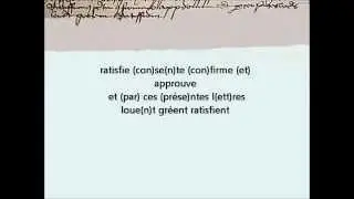 Généalogie Initiation 187 à la Paléographie Paléography, enchaînements de lettres pour former des mo