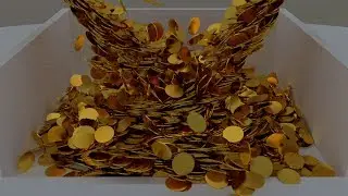 Blender Animation Falling Gold Coins V3
