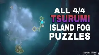 All 4/4 Tsurumi Island Fog Puzzles [Genshin Impact]