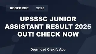 UPSSSC Junior Assistant Mains Result 2025 Released | How to Check & Download