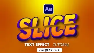 3D Text Adobe After Effects Tutorial 2024 ( fake 3d text + Slice Text Effect Template )