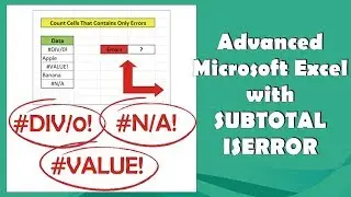 How to Find and Count Cells That Contains ERRORS | SUMPRODUCT Function |ISERROR Function | ISERR |
