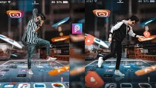 PicsArt 3D Instagram Viral Mobile Photo Editing Tutorial in picsart Step by Step in Hindi-Viral edit