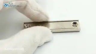 Strong Neodymium Rectangular Bar Pot Magnets with Counter Countersunk Hole