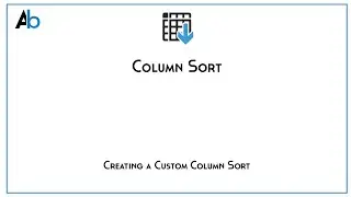 Column Sort Function: Creating a Custom Column Sort