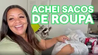 ACHEI SACOS DE ROUPA COM A ETIQUETA